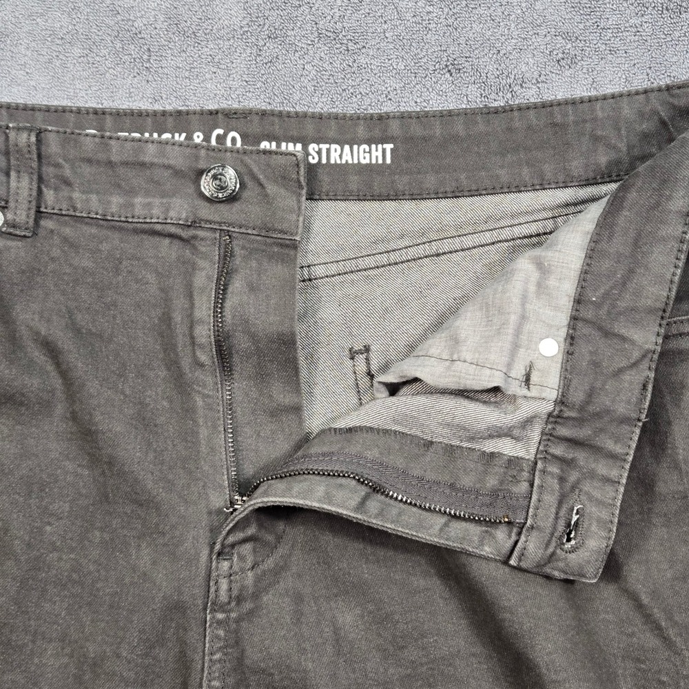 Roebuck & Co Slim Straight Jean Mens 36x30 (38" mes.) Gray Stretch Workwear - Picture 9 of 14